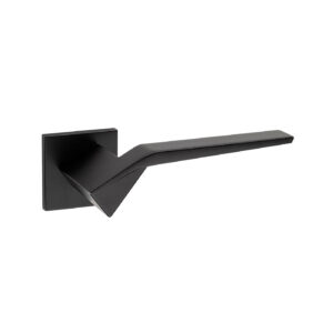 ORIGAMI matt fekete négyzetrozettás kilincs