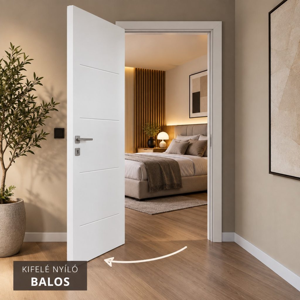 kifelé nyíló balos beltéri ajtó