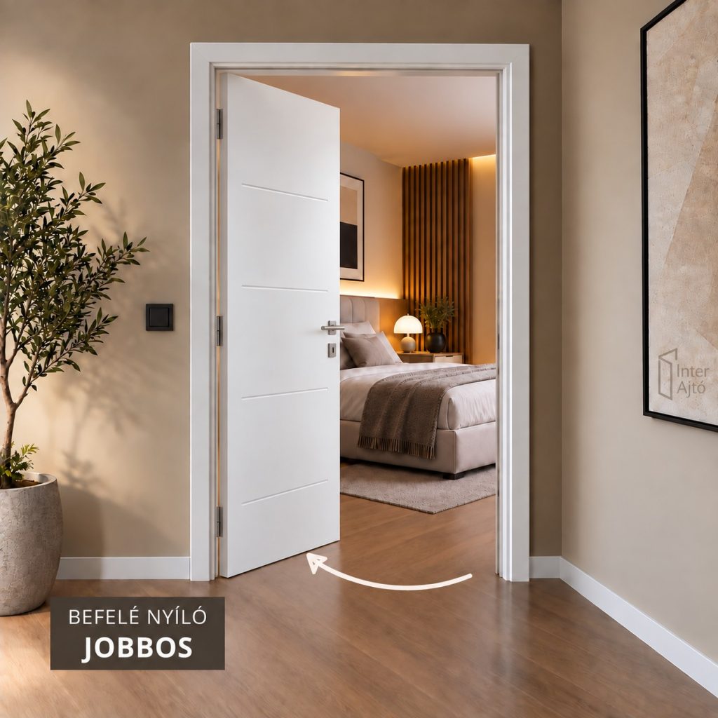 befelé nyíló jobbos beltéri ajtó